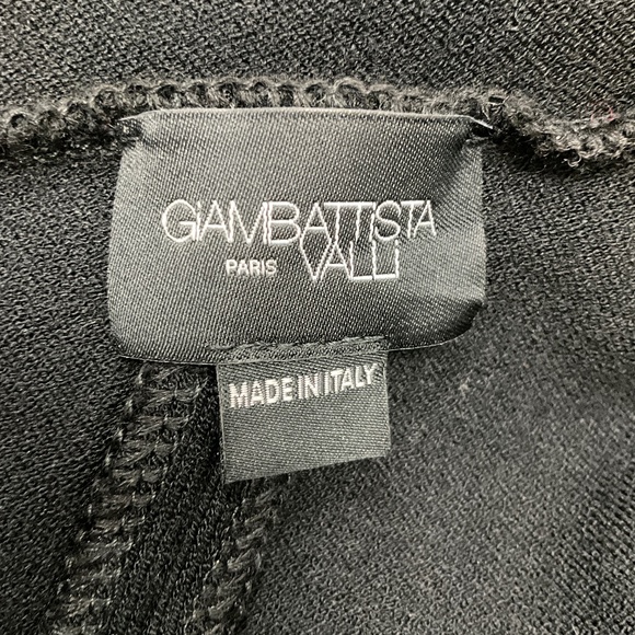 GIAMBATTISTA VALLI BLACK KNIT MIDI COCKTAIL DRESS - Picture 4 of 6